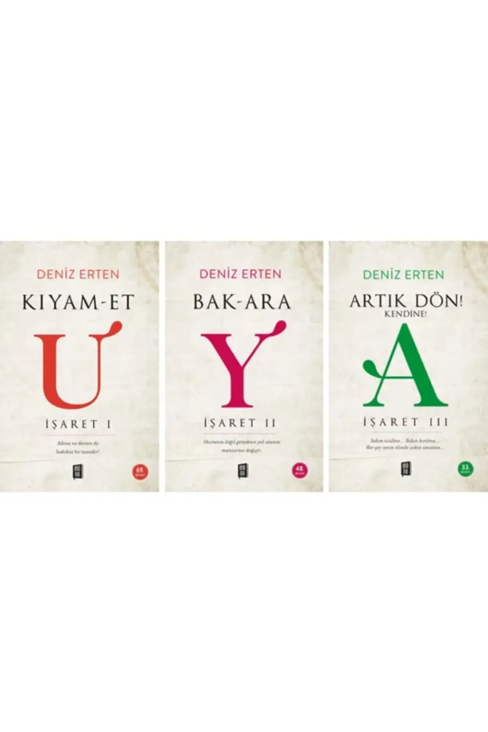 Deniz Erten Uyanış Işaret Serisi Ilk 3 Kitap Set - Kıyamet - Baka