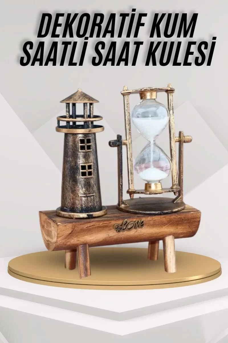 Deniz Feneri Kum Saati Ahşap Görünümlü Vintage Tarz Biblo - Lisinya Fiyatı, Yorumları ve Özellikleri