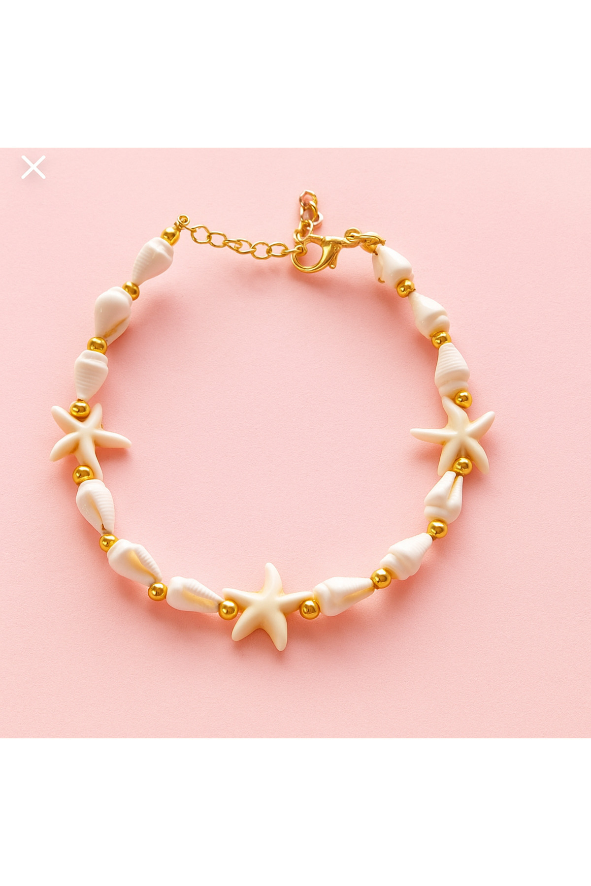 Deniz kabuklu deniz yıldızlı bileklik