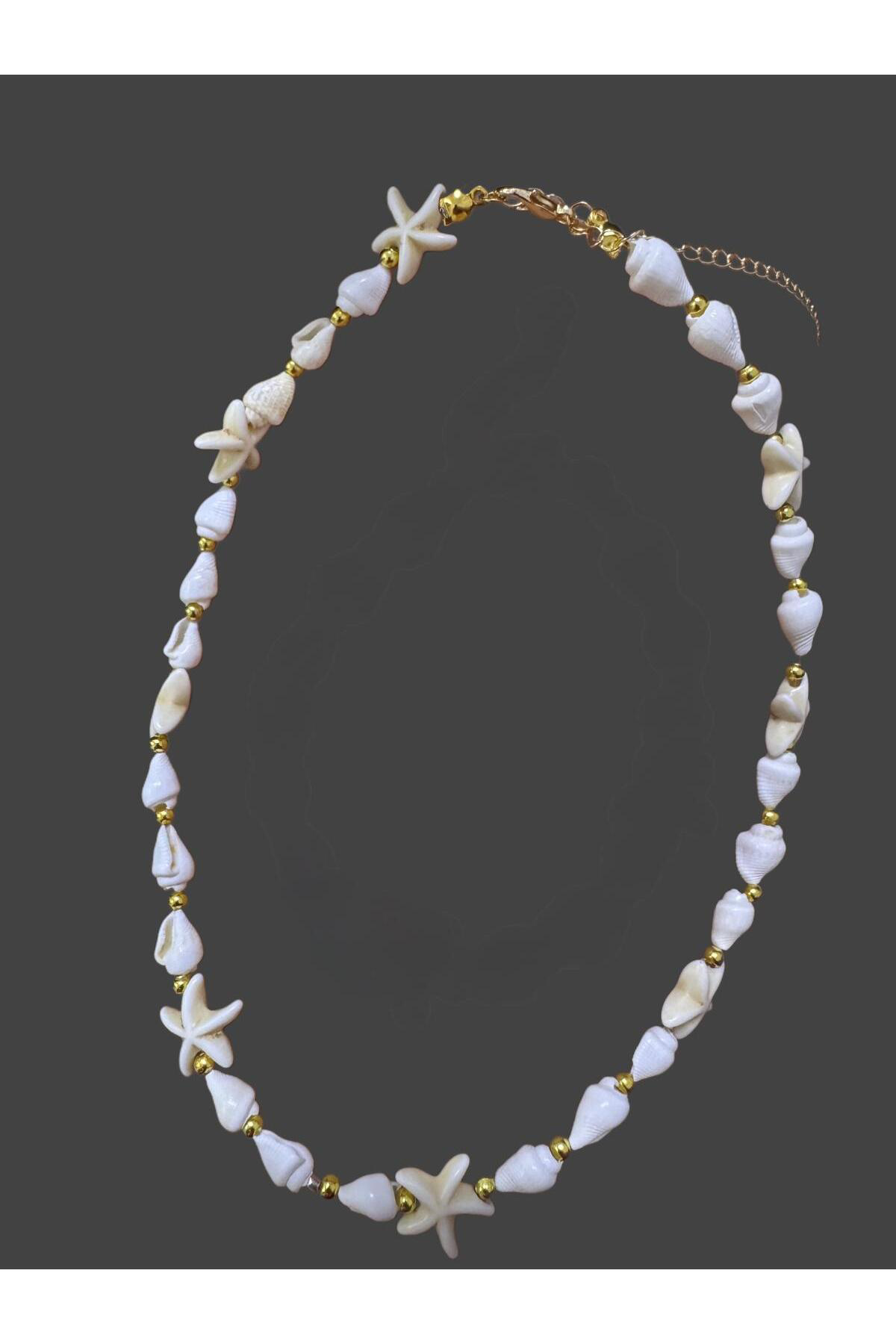 Arescollection Deniz Kabuklu Deniz Yıldızlı Kolye Bileklik Set