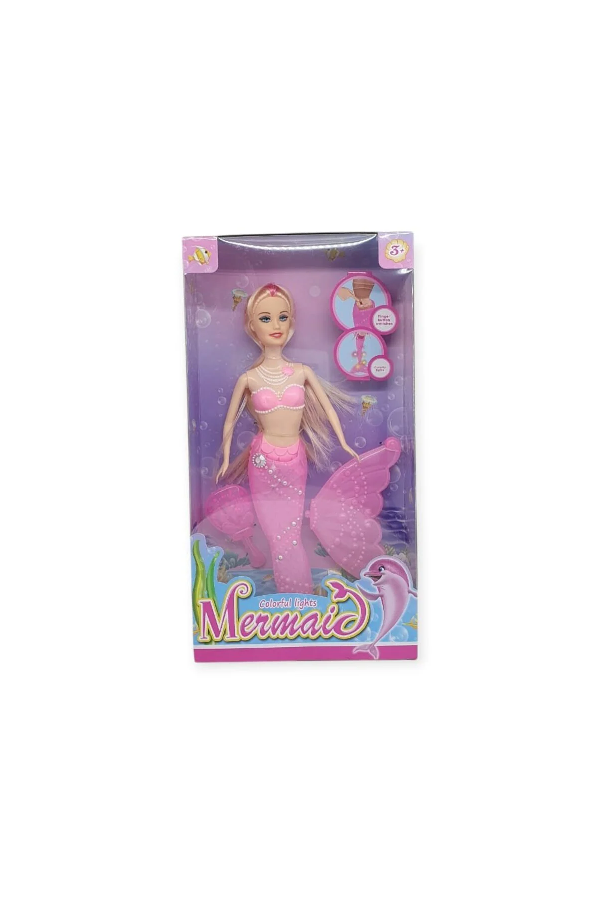 Deniz Kızı Işıklı Bebek - 2348/1-3 - Pembe (Lisinya)
