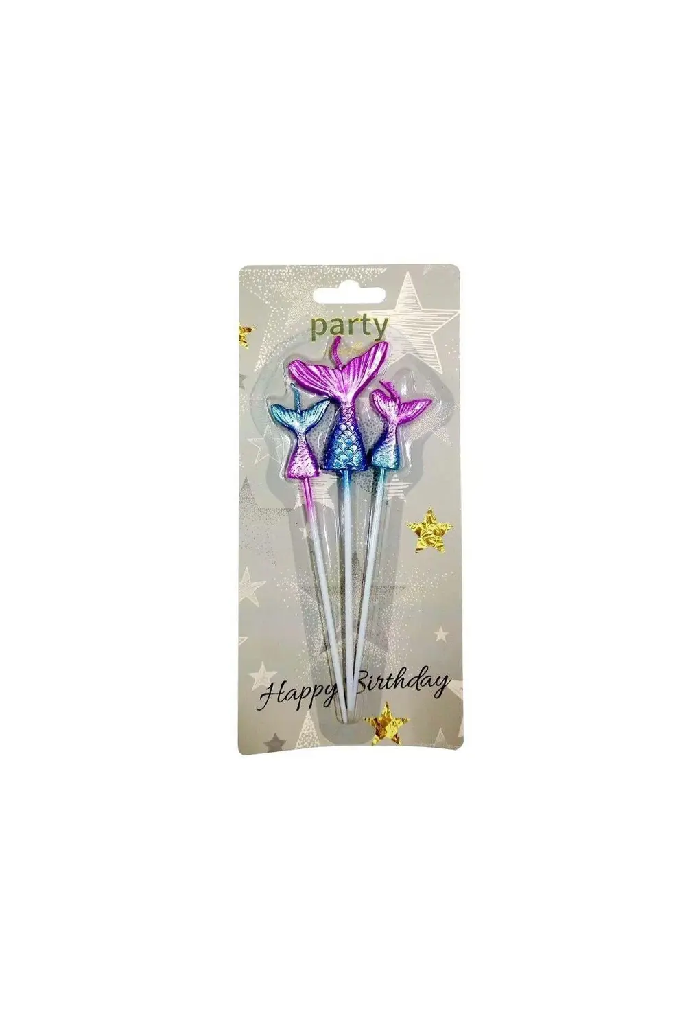 DENİZ KIZI MODEL 3 LÜ ÇUBUKLU DENİZ KIZI KUYRUĞU FİGÜRLÜ DOĞUM GÜ