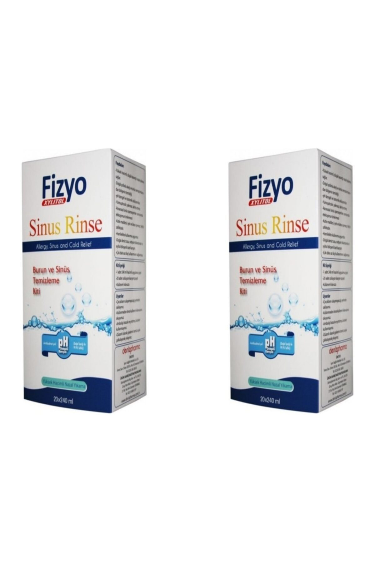 Deniz Pharma Fizyo Sinus Rinse Yetişkin 240 ml - 2 Adet