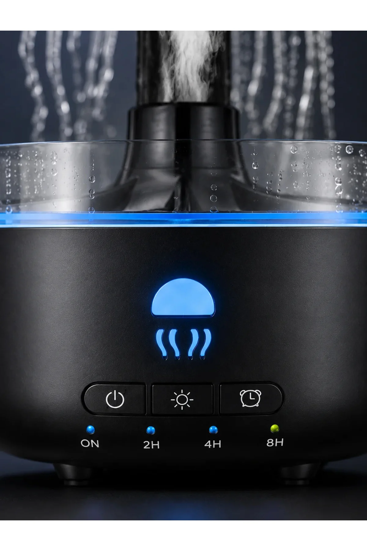 Denizanası Tasarımlı Ultrasonik Hava Nemlendirici RGB LED Işıklı Sessiz Buhar Makinesi Zaman Ayarlı