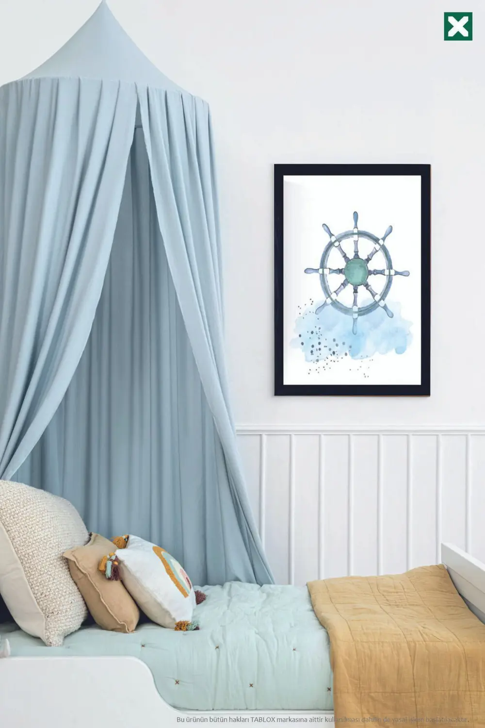Denizcilik Temalı 3’lü Çerçeve Görünümlü Modern MDF Tablo Seti – 