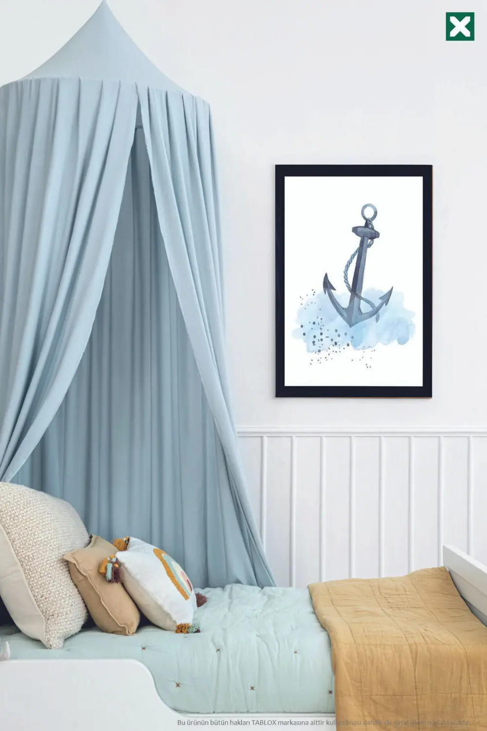 Denizcilik Temalı 3’lü Çerçeve Görünümlü Modern MDF Tablo Seti – 