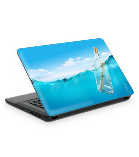 Artikel Denizde Şişe Notebook Sticker, Laptop Sticker,, Hp Sticker, Asus 
