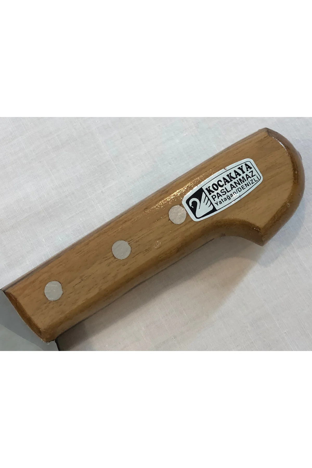 Denizli Yatağan 33.5 Cm Karbon Çelik El Dövmesi Kasap Satırı - Görsel 3