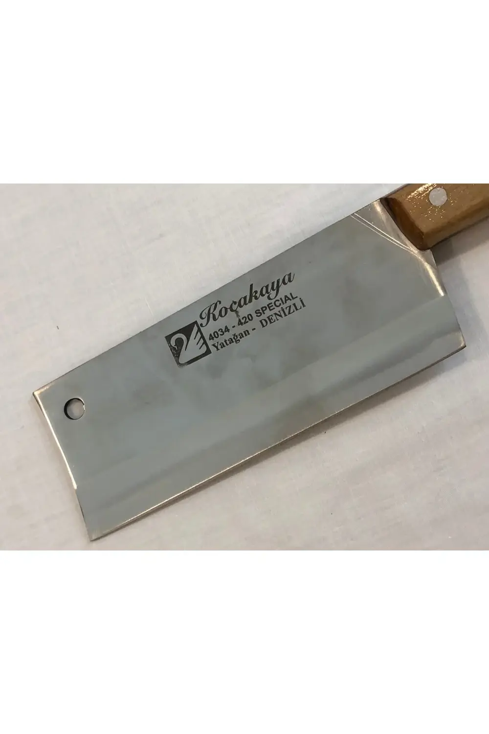 Denizli Yatağan 33.5 Cm Karbon Çelik El Dövmesi Kasap Satırı