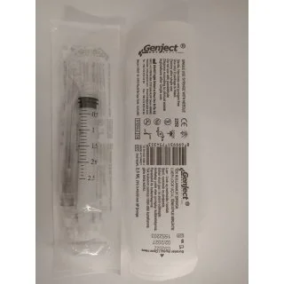 Dental Luer Lock Enjektör 2,5 ML - 27G x 50 mm 3 Parça Şırınga | Steril Diş Hekimliği Enjektörü