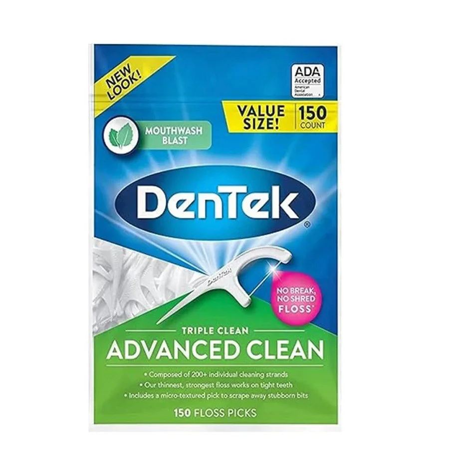 Dentek Triple Advanced Clean Florürlü ve Naneli Diş İpi 150li Dentek Triple Advanced Clean Florürlü ve Naneli Diş İpi 150li