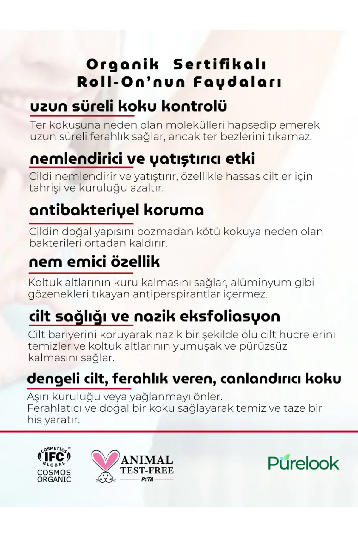 Deodorant Roll On 50 Ml. Unısex (ORGANİK&VEGAN)