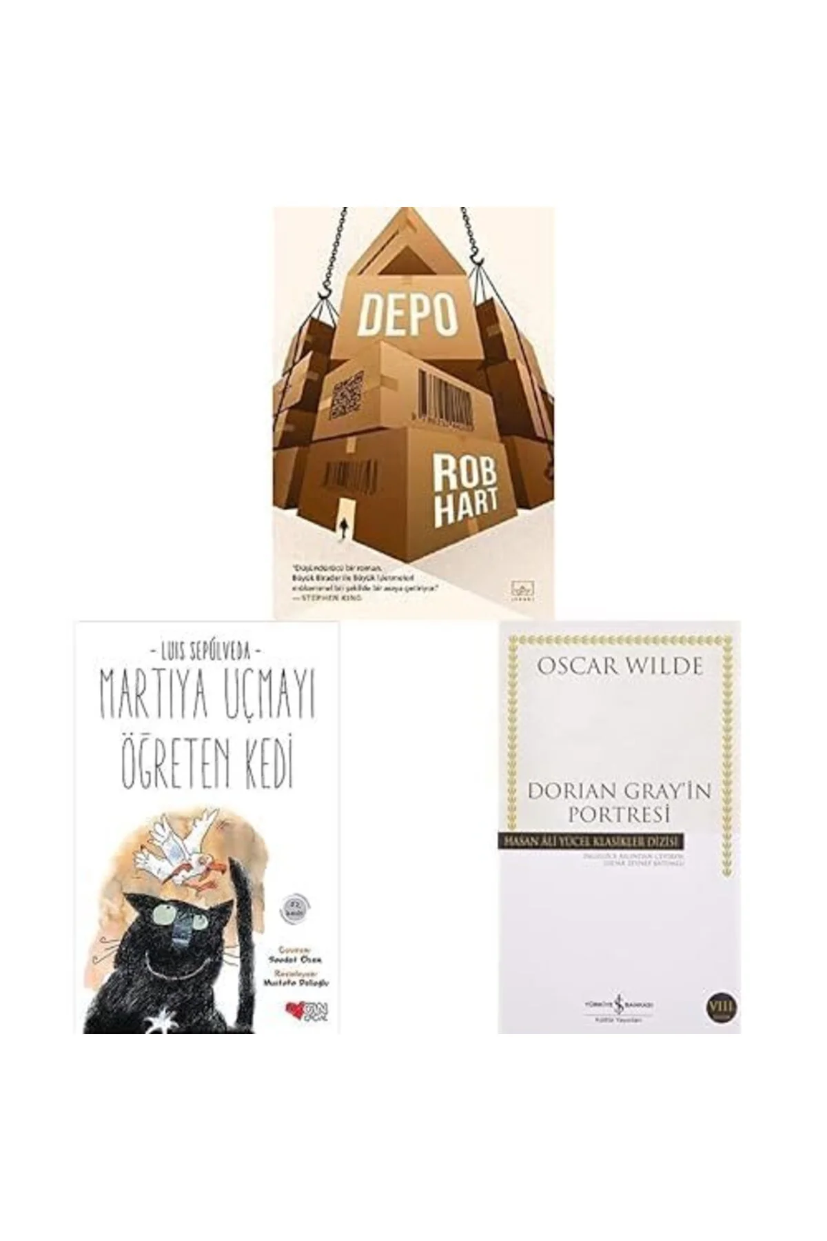 depo rob hart + martiya ucmayi ogreten kedi + dorian gray in portresi =(3 kitap) Fiyatı, Yorumları ve Özellikleri