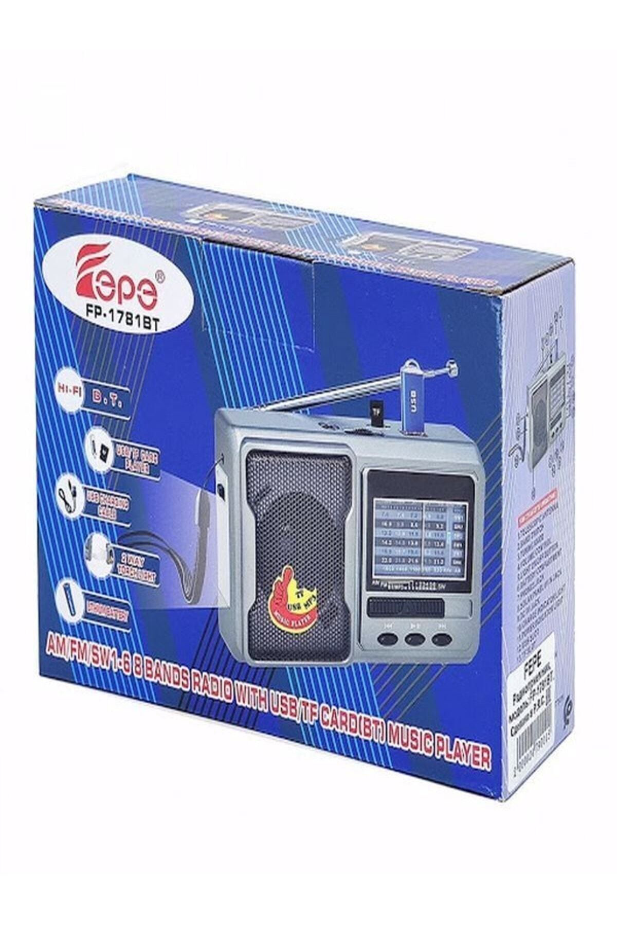 Deprem Çantasına Uygun Taşınabilir El Fenerli 8 Bandlı Radyo Blue