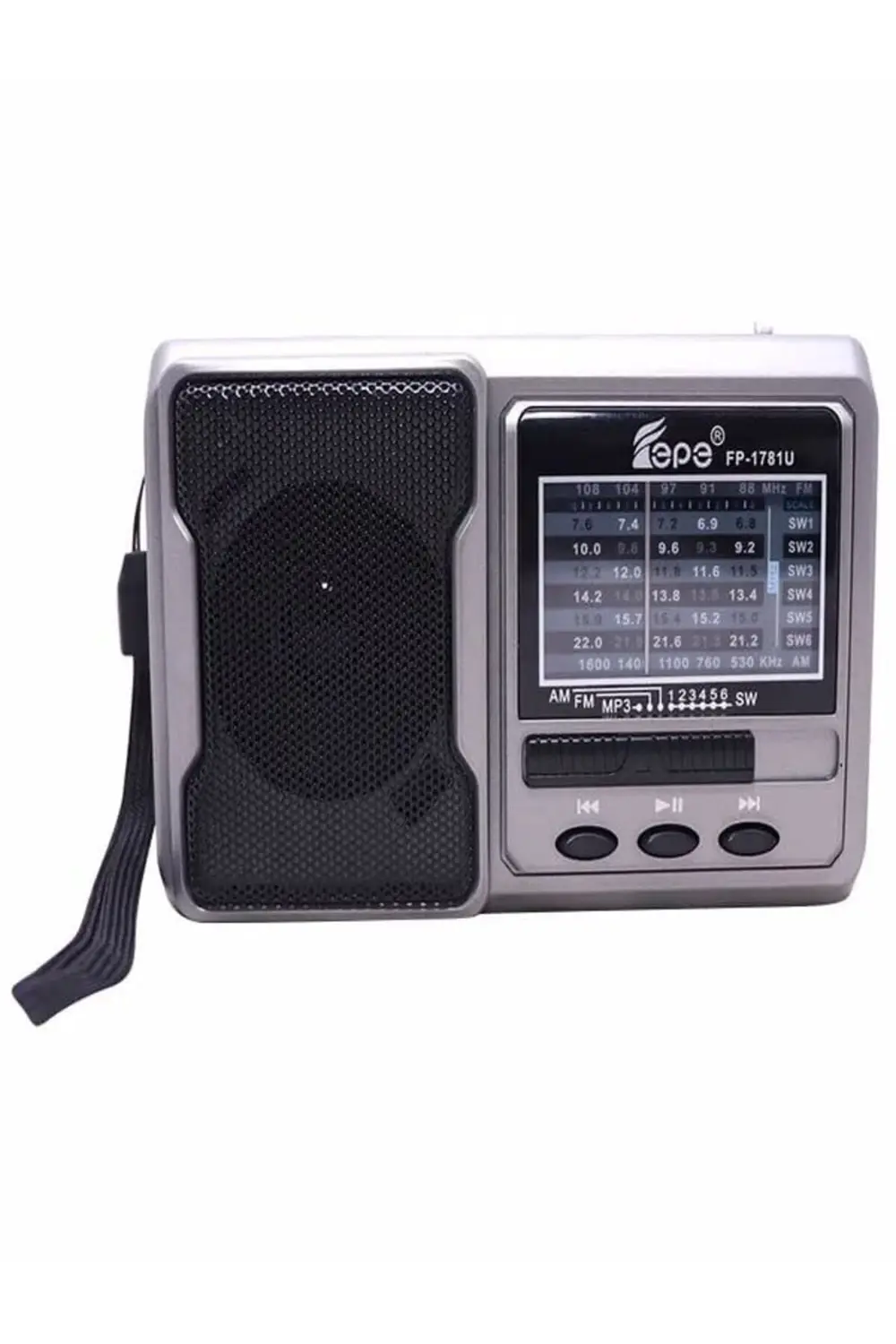 Deprem Çantasına Uygun Taşınabilir El Fenerli 8 Bandlı Radyo Blue