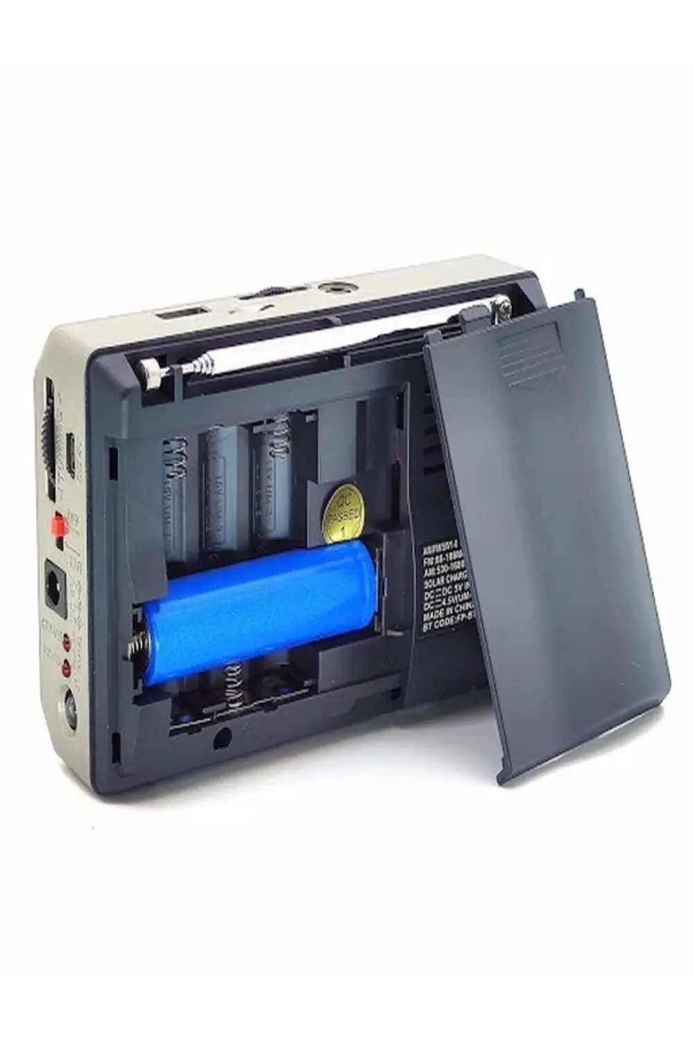 Deprem Çantasına Uygun Taşınabilir El Fenerli 8 Bandlı Radyo Blue