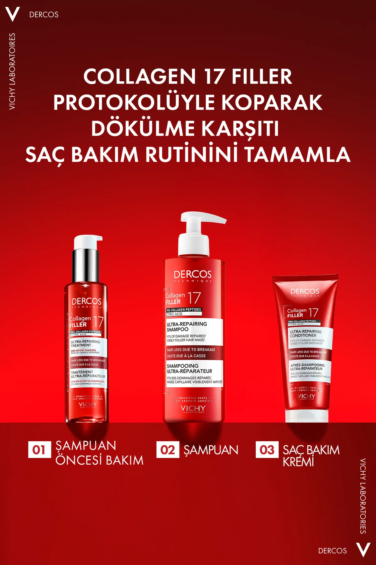 Dercos Collagen 17 Filler Saç Bakım Kremi 200ml Fiyatı, Yorumları ve Özellikleri