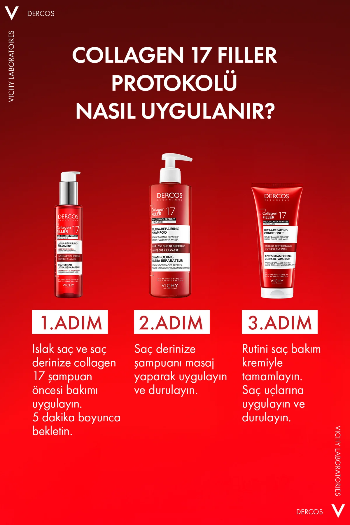 Dercos Collagen 17 Filler Saç Bakım Kremi 200ml Fiyatı, Yorumları ve Özellikleri