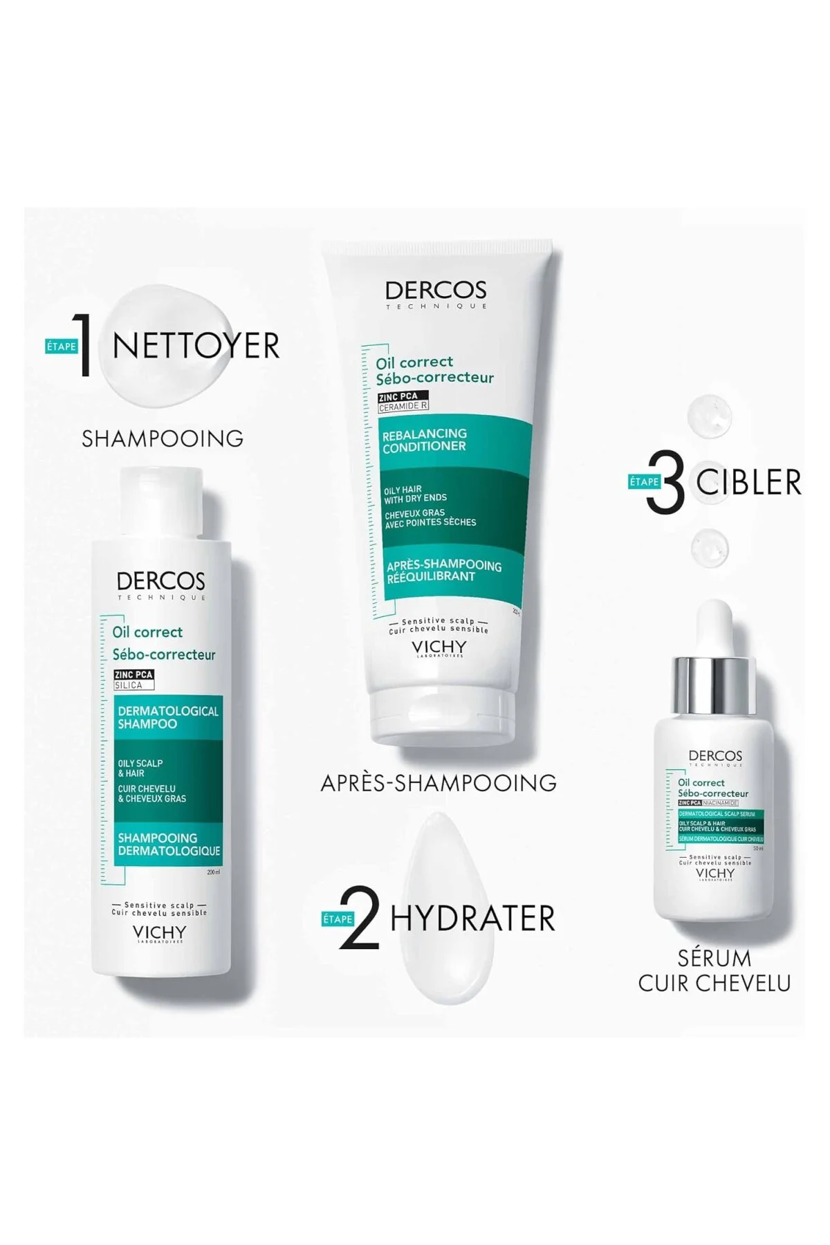Dercos Oil Correct Aşırı Yağlanma Karşıtı Şampuan 200 ml