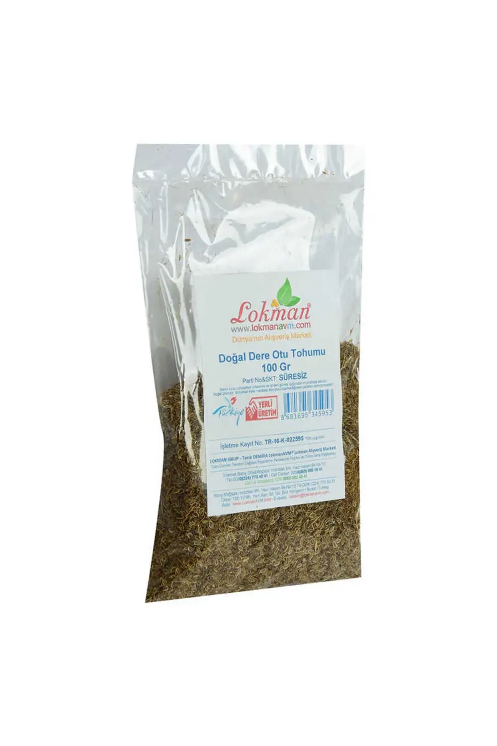 Dere Otu Tohumu Doğal 100 Gr Paket