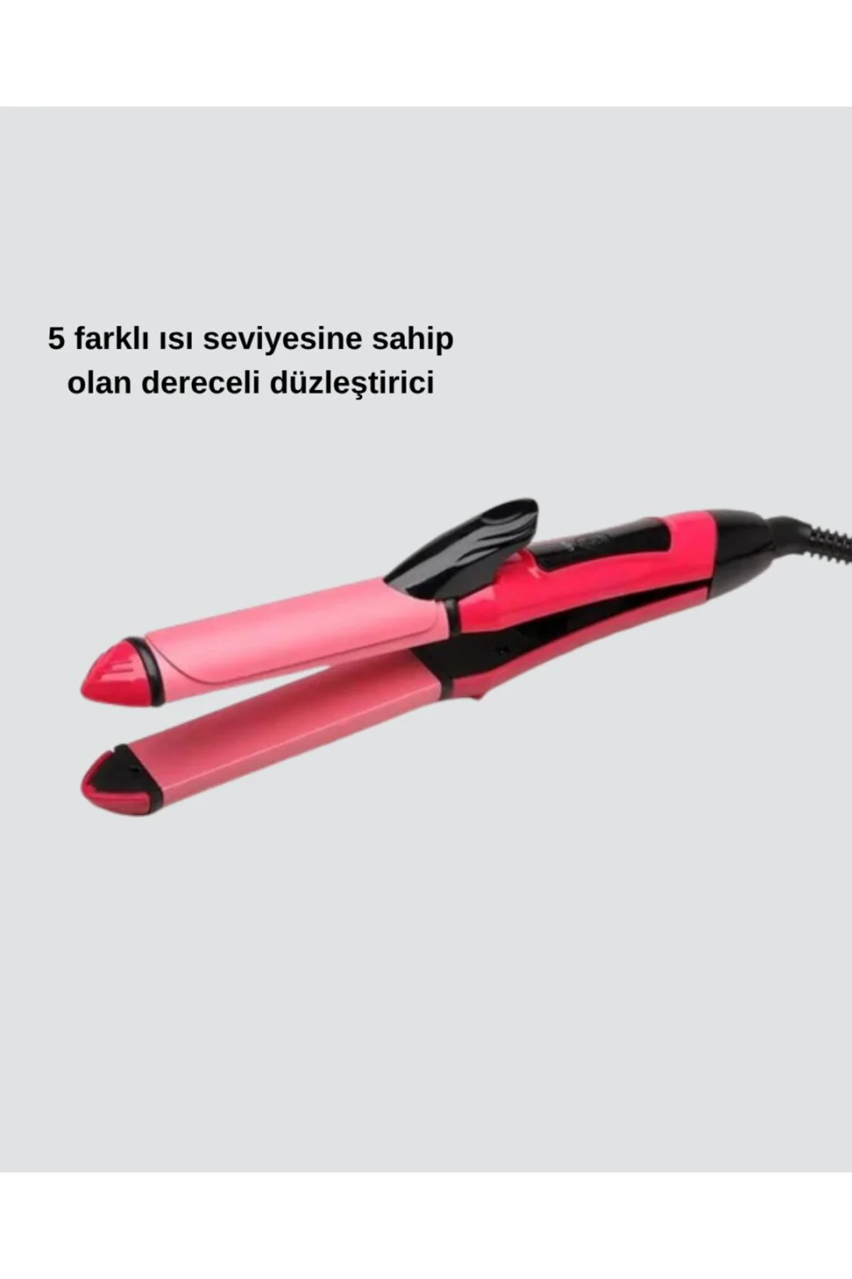Dereceli Seramik Saç Düzleştirici – 5 Isı Seviyesi, 200°C Maksimu