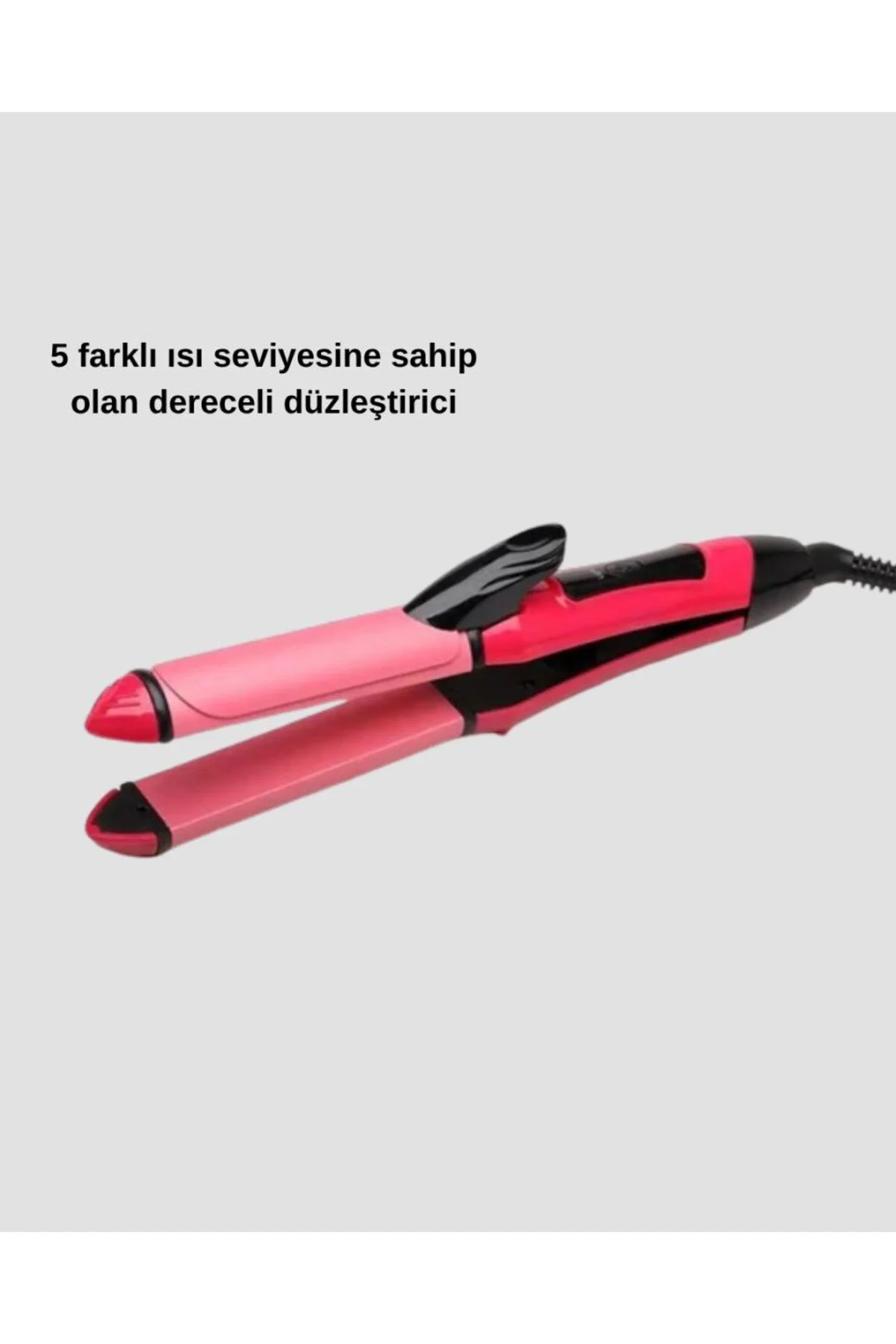 Dereceli Seramik Saç Düzleştirici – 5 Isı Seviyesi, 200°c Maksimu