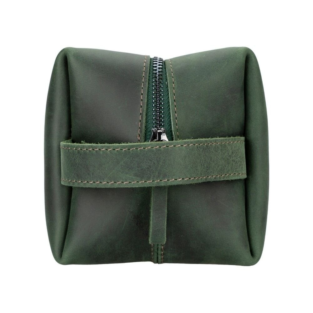 Deri Bakım Ve Seyahat Çantası, X Beden, Antik Koyu Yeşil