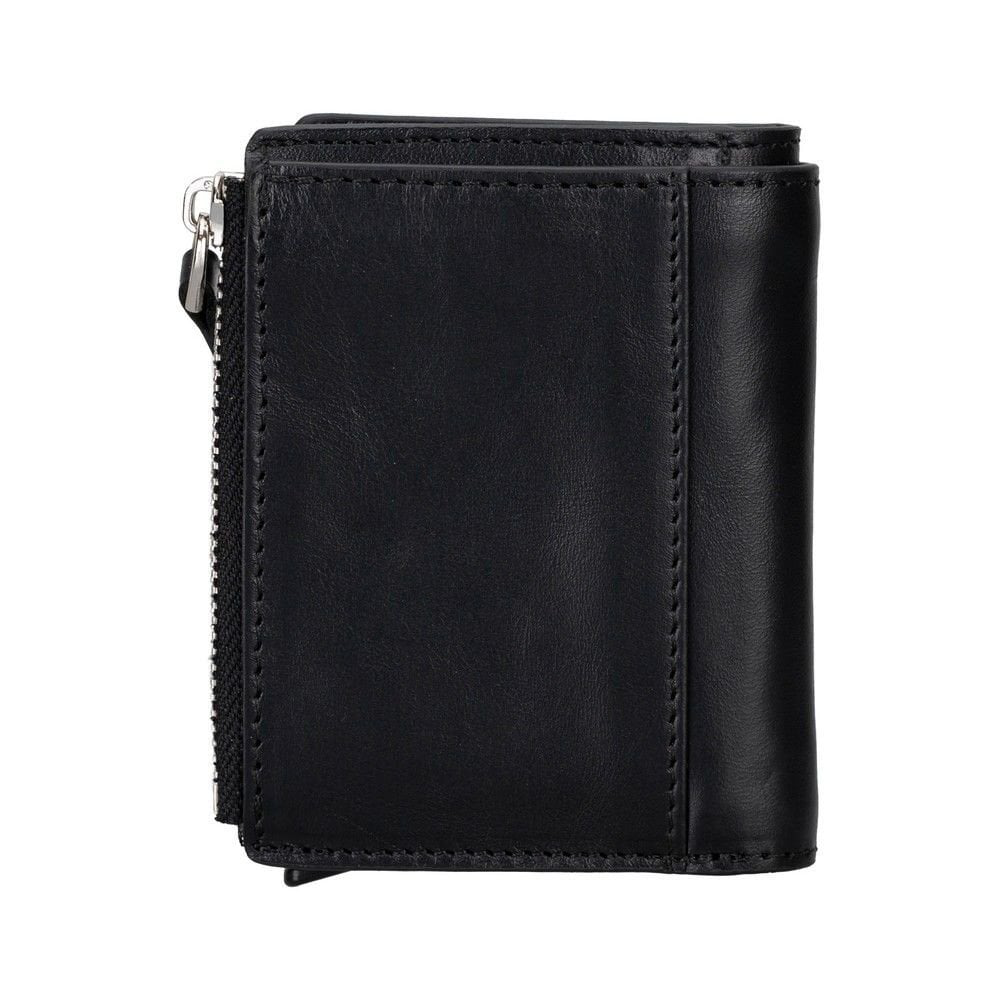 Deri Cüzdan Ve Kartlık, Mekanizmalı, 10 Adet Kart Bölmeli, Siyah