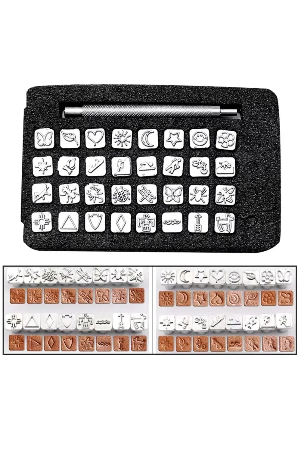 Gigi Panda Deri Damgalama Aletleri Seti, 32 Değişik Damgalama Deseni - Deri Gigi Panda Deri Damgalama Aletleri Seti, 32 Değişik Damgalama Deseni - Deri