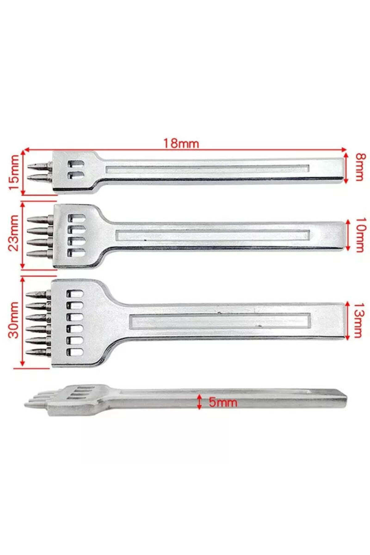 Tuhafiyecimiz Deri Delici - Delme Zımbası - 2'Li / 4'Lü / 6'Lı / 10'Lu Zımba De
