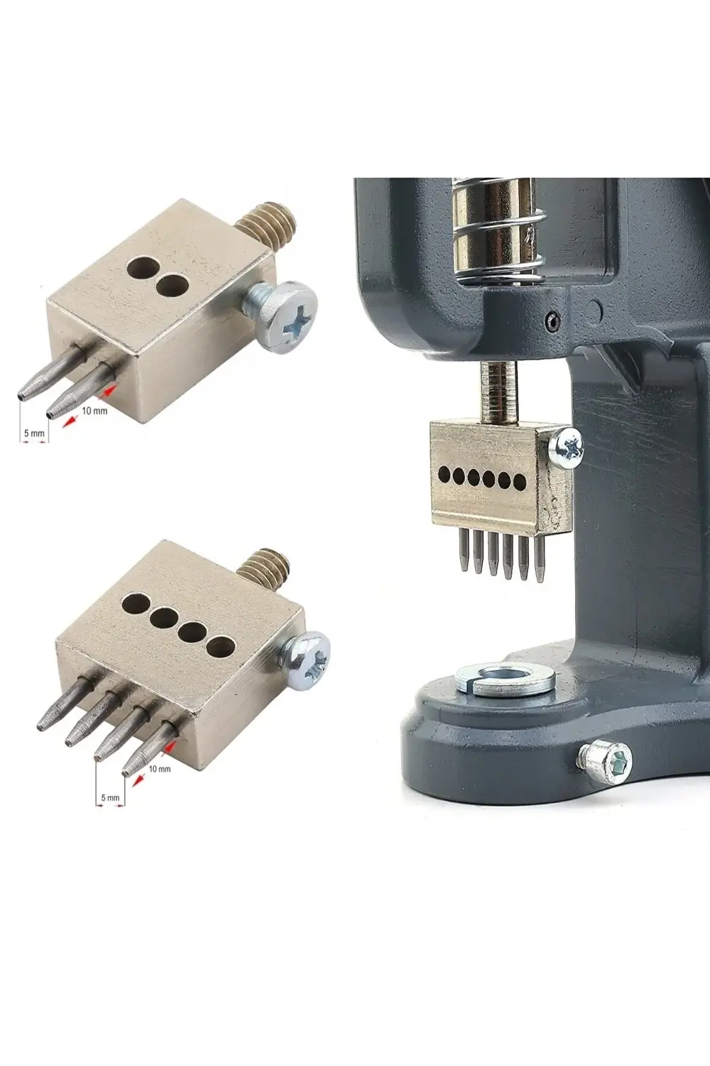 Tuhafiyecimiz Deri Delme Zımba Seti - Tulumba Pres Ve 2'Li, 4'Lü, 6'Lı Zımba -