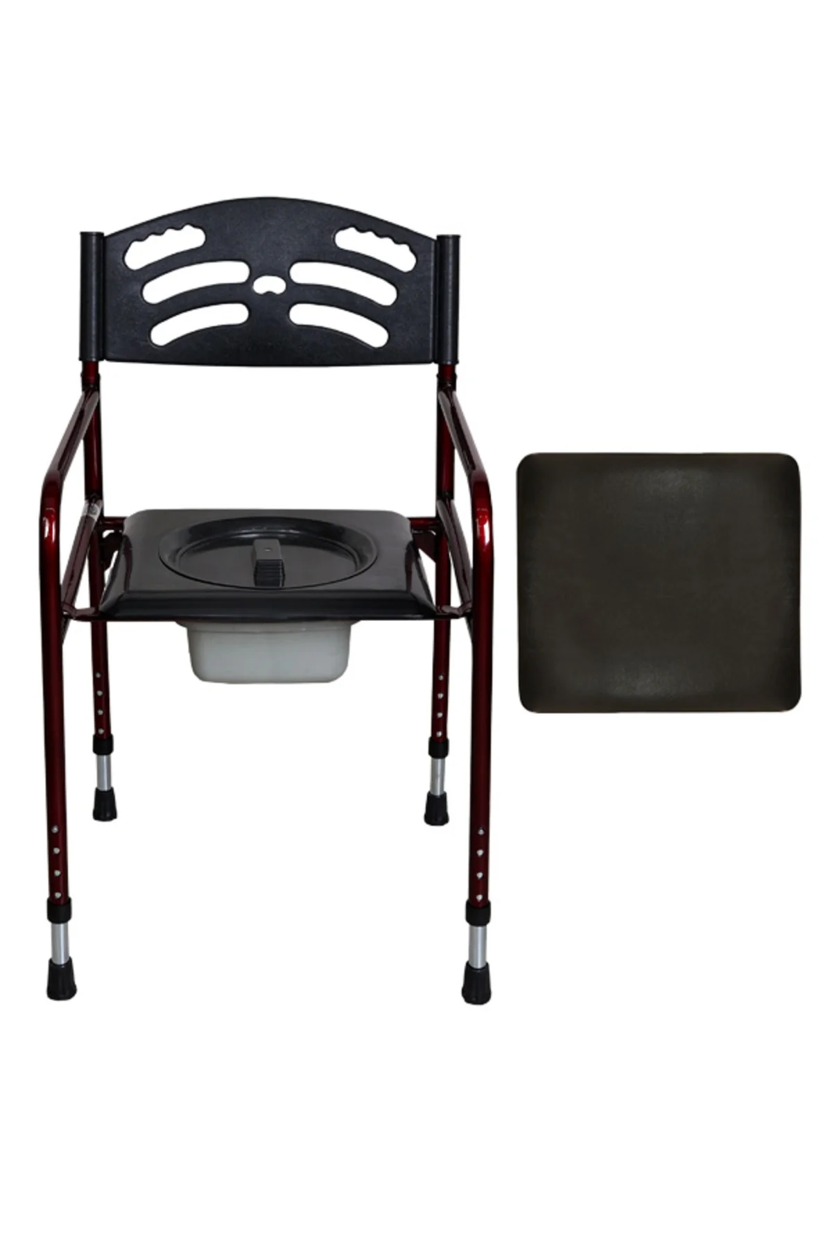 Deri Döşemeli Hasta Yaşlı Engelli Tuvaleti Ayaklı Klozet WC Yükse