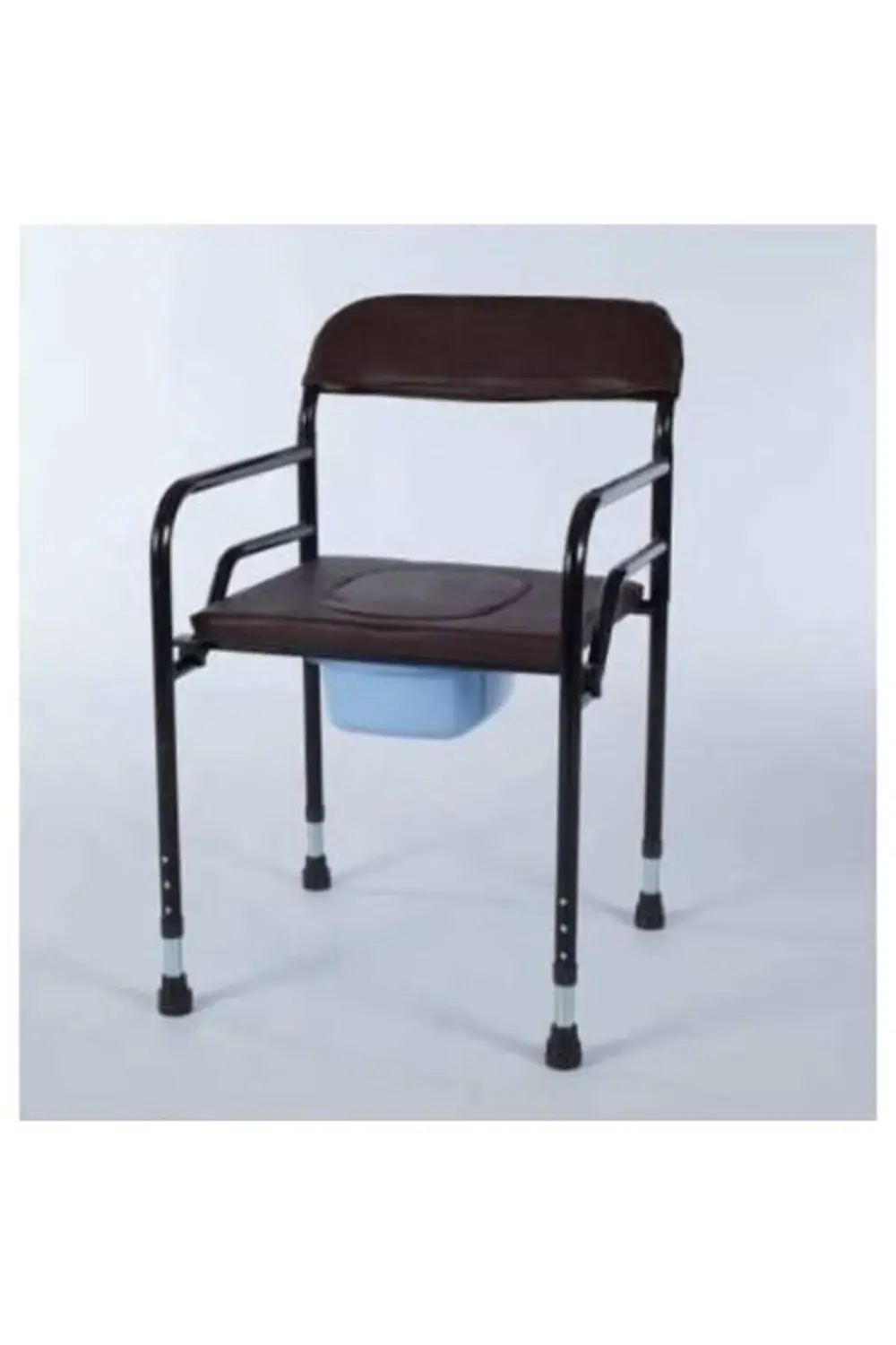 Deri Döşemeli Hasta Tuvaleti Klozeti Sandalyesi Seyyar Tuvalet Ka