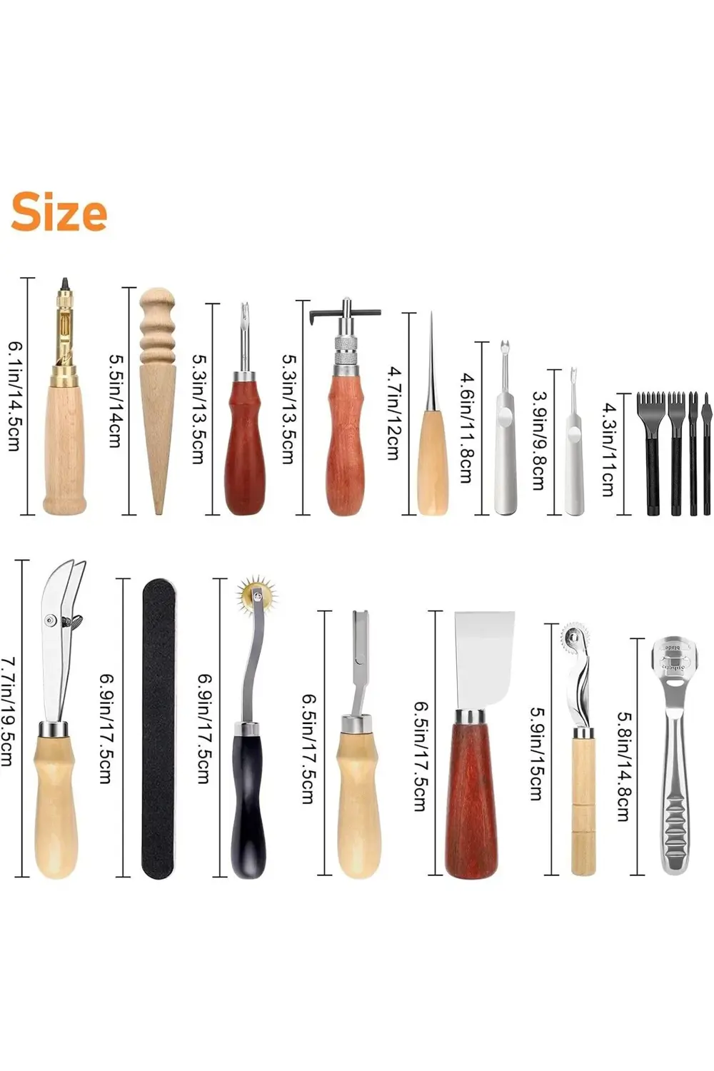 Tuhafiyecimiz Deri Hobi İçin 18 Parça Başlangıç Seti, Deri El Aletleri Tuhafiyecimiz Deri Hobi İçin 18 Parça Başlangıç Seti, Deri El Aletleri