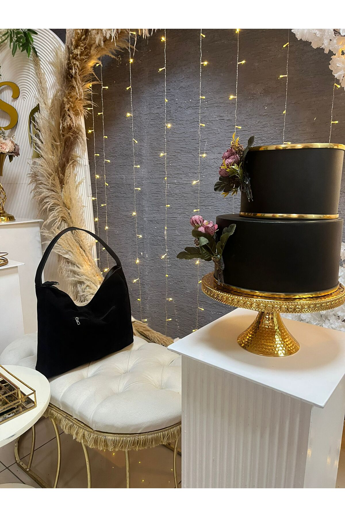 Hbs Deri Sapli Süet Omuz Geniş Çanta