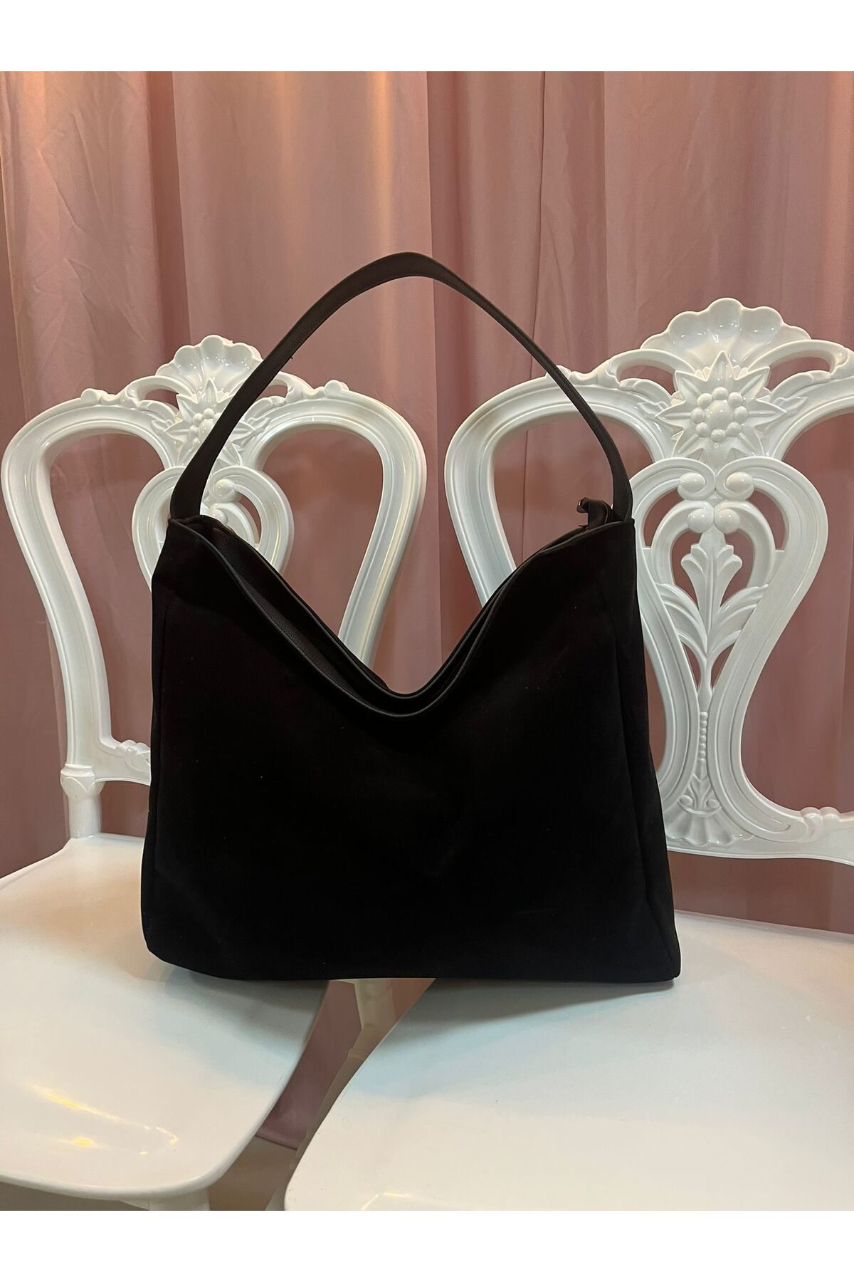 Hbs Deri Sapli Süet Omuz Geniş Çanta