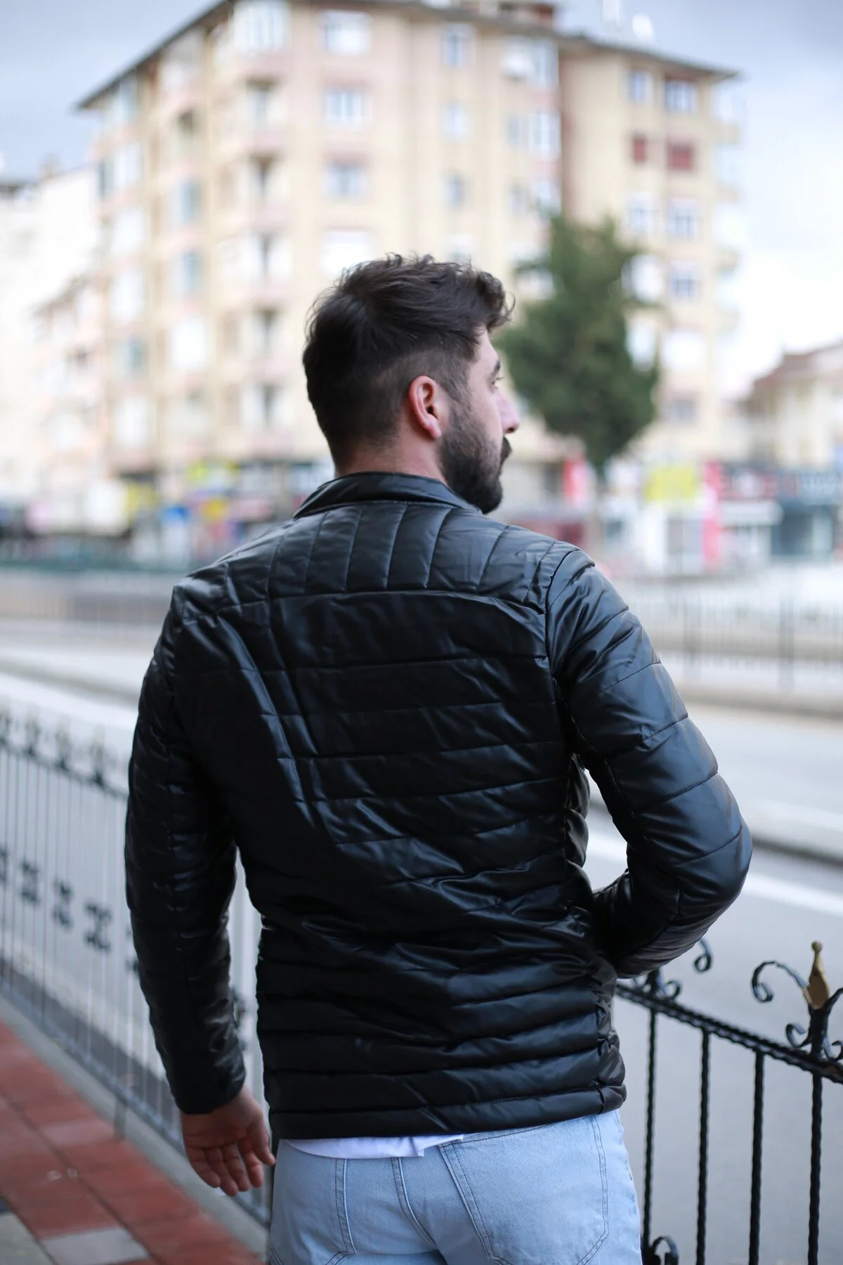 Deri Şişme Astarlı Mont