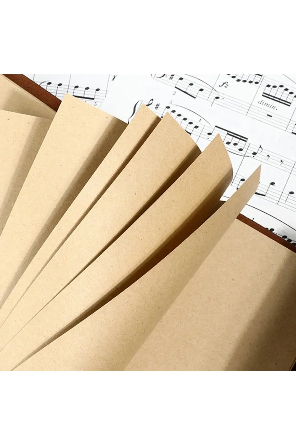 Deri Yaprak Desenli Defter Küçük Boy