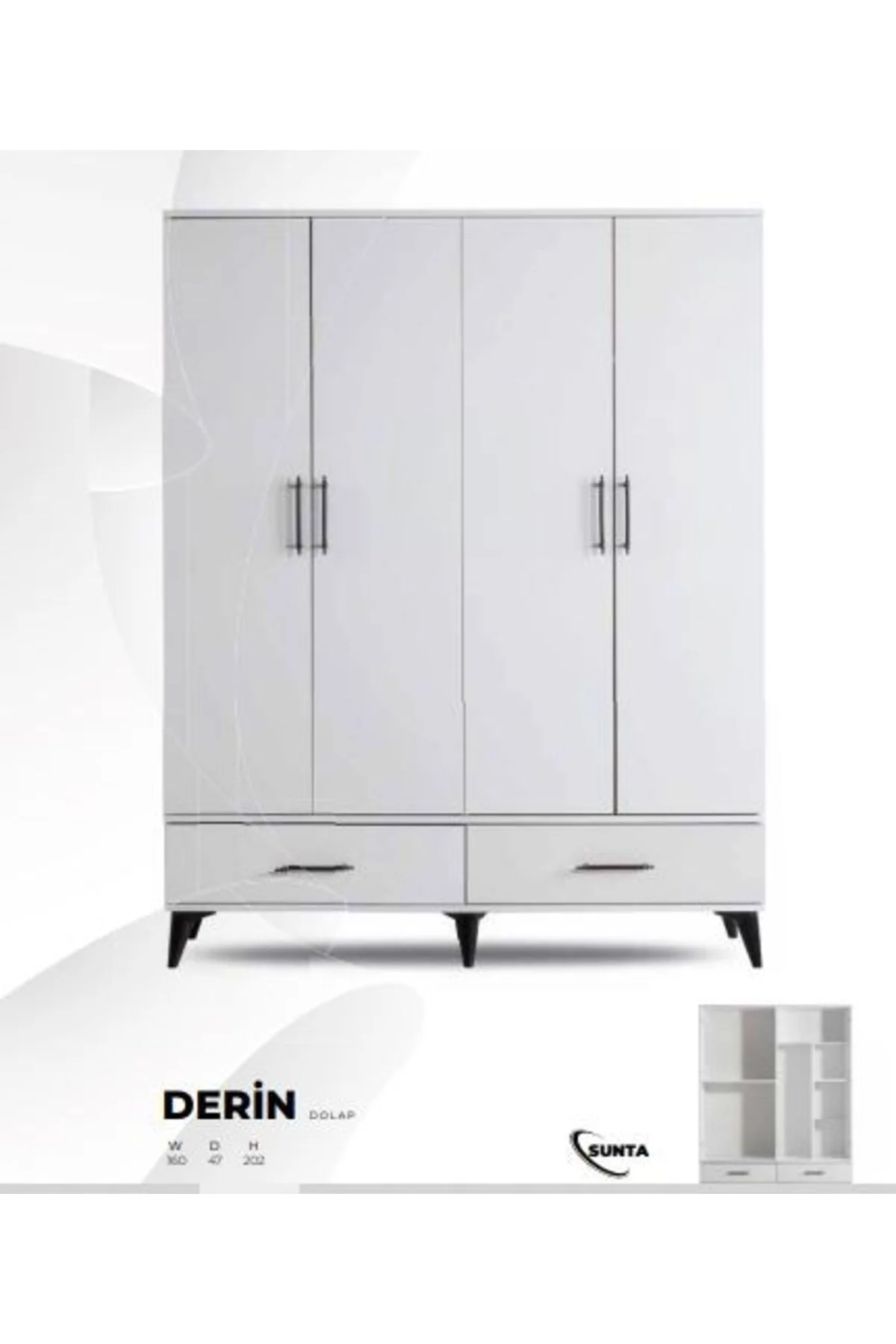 DERİN 4 KAPAKLI DOLAP Fiyatı, Yorumları ve Özellikleri