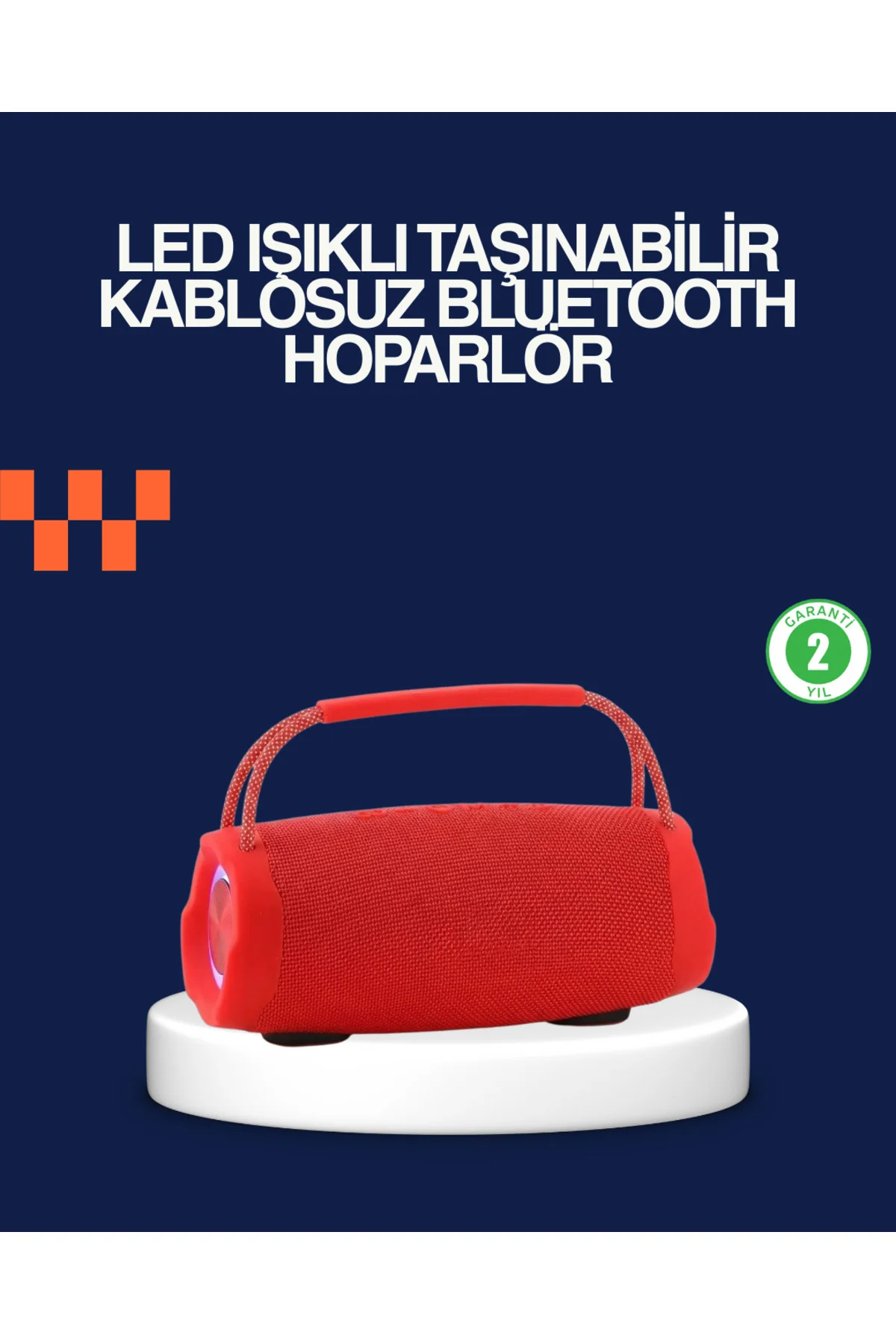 Derin Baslı Çift Hoparlörlü Taşınabilir Kablosuz Hoparlör