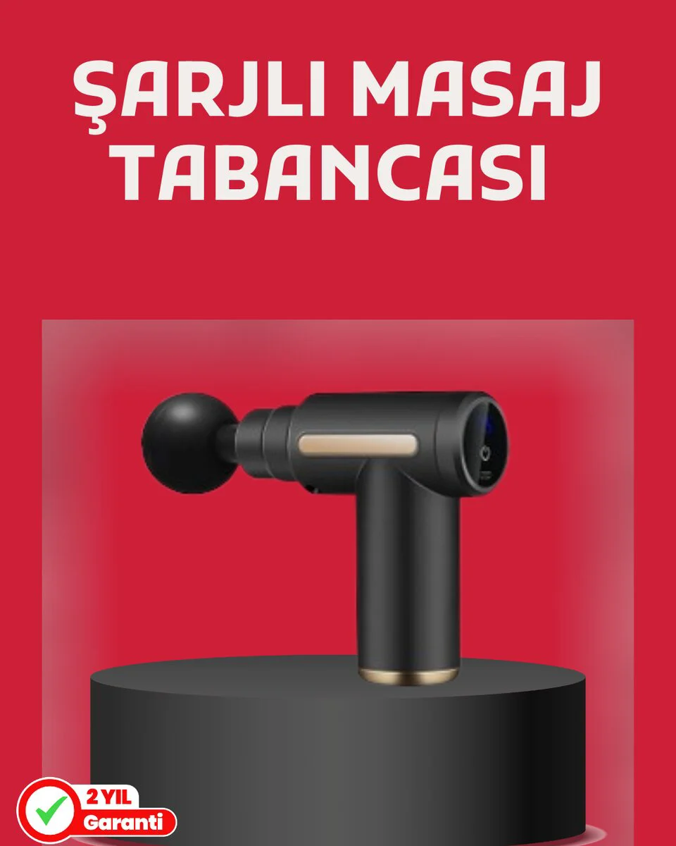 Derin Doku Masaj Tabancası 4 Başlık Kas Gevşetici - Sessiz Motor ve 6 Kademeli Güç