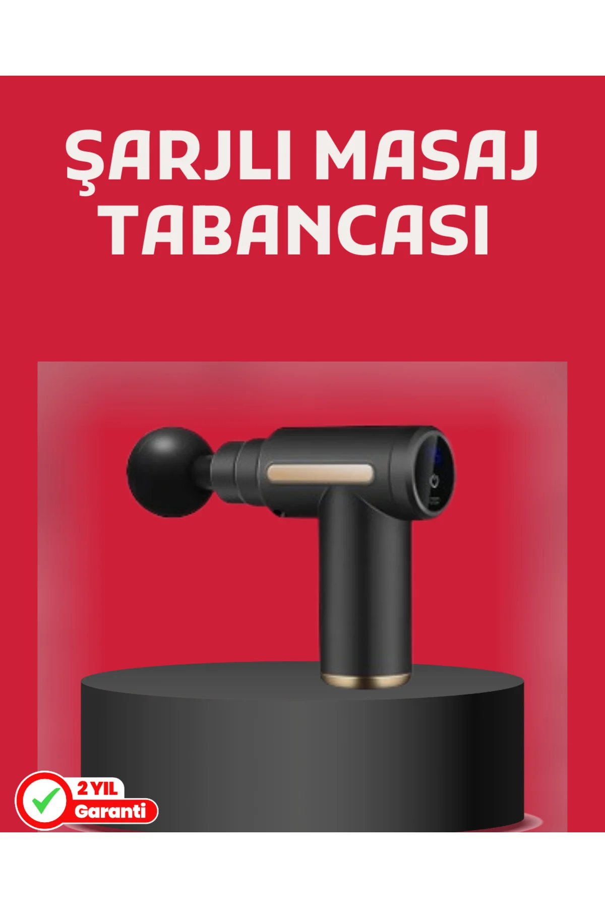 Derin Doku Masaj Tabancası 4 Başlık 6 Kademeli Sessiz Güç Şarjlı 