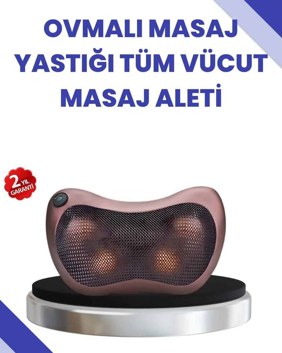 Derin Yoğurma Masaj Yastığı - 8 Toplu Boyun ve Sırt Rahatlatıcı (Ev ve Araç Kullanımı İçin) Fiyatı, Yorumları ve Özellikleri