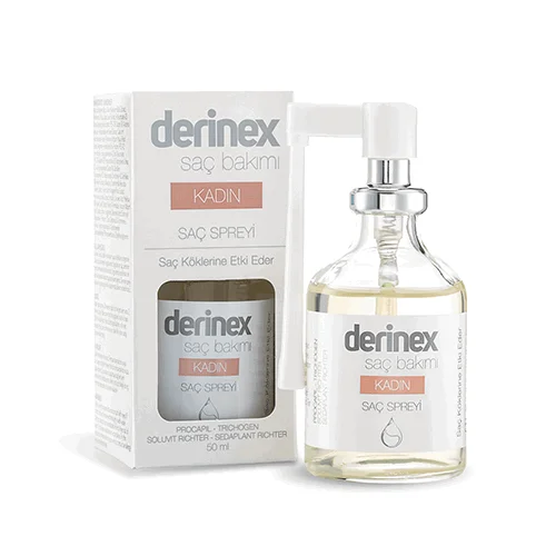 Derinex Kadın Saç Dökülmesine Etkili Sprey 50 ml Derinex Kadın Saç Dökülmesine Etkili Sprey 50 ml