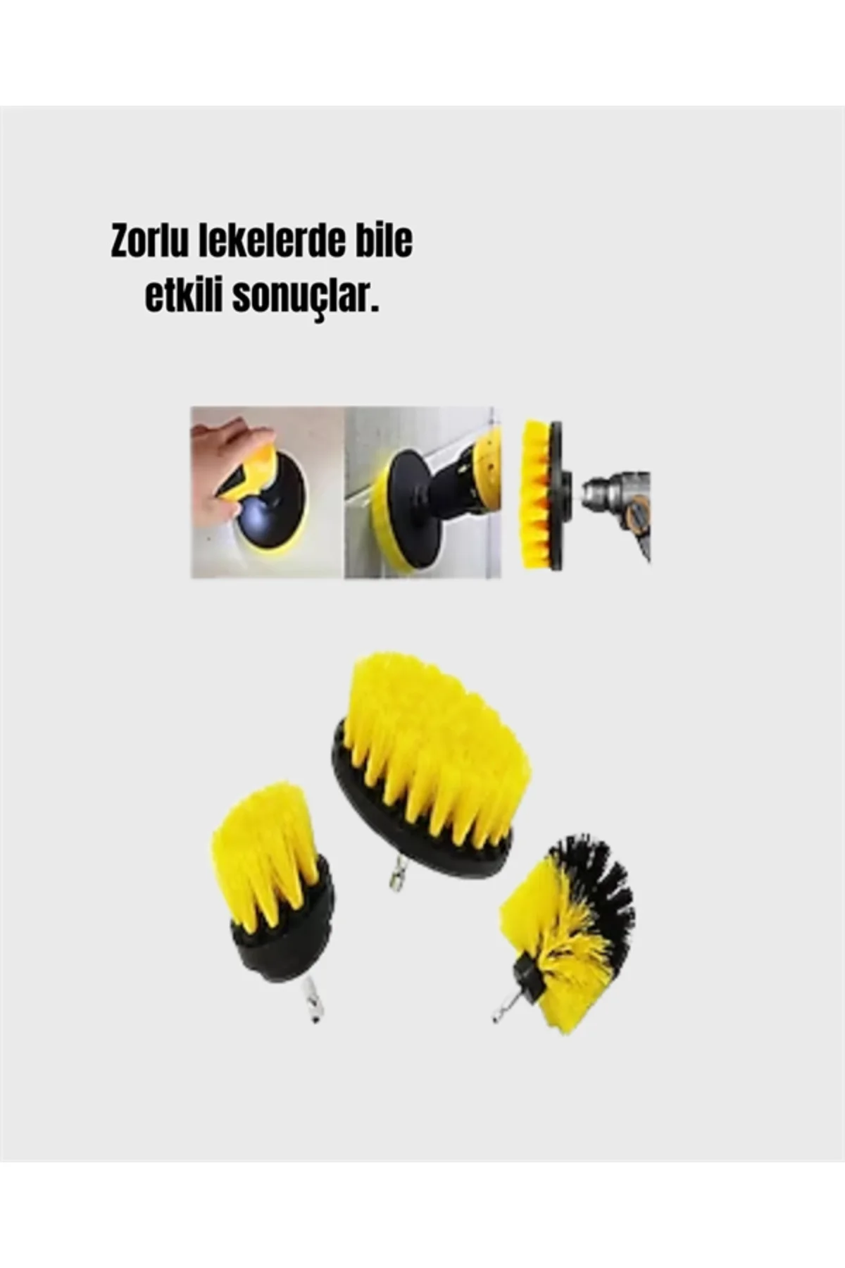 Derinlemesine Temizlik İçin Dayanıklı Kıllı Matkap Fırçası Başlığ