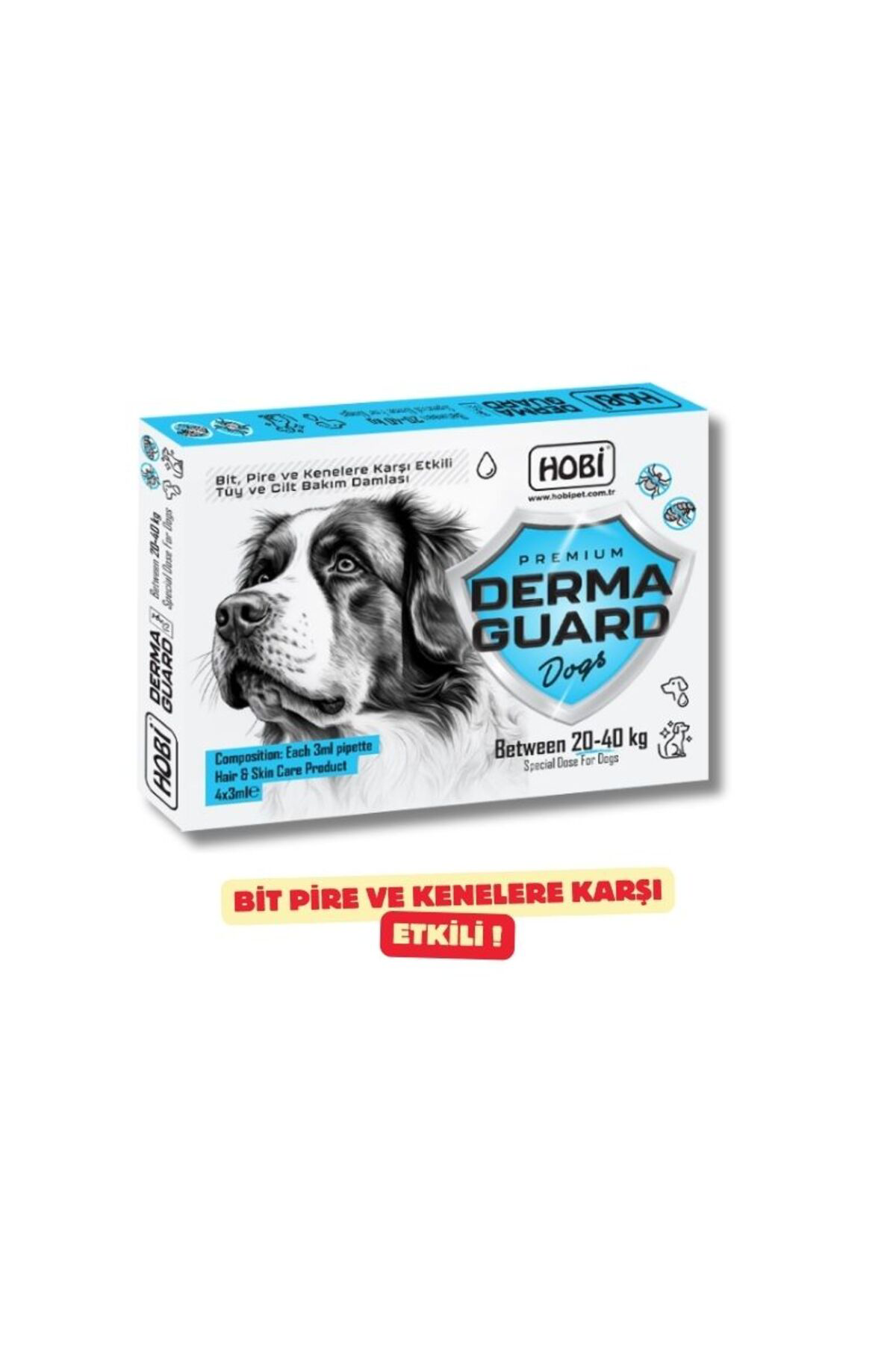 Hobi Derma Guard Damla 3 Ml - 20-40 Kg Köpekler İçin