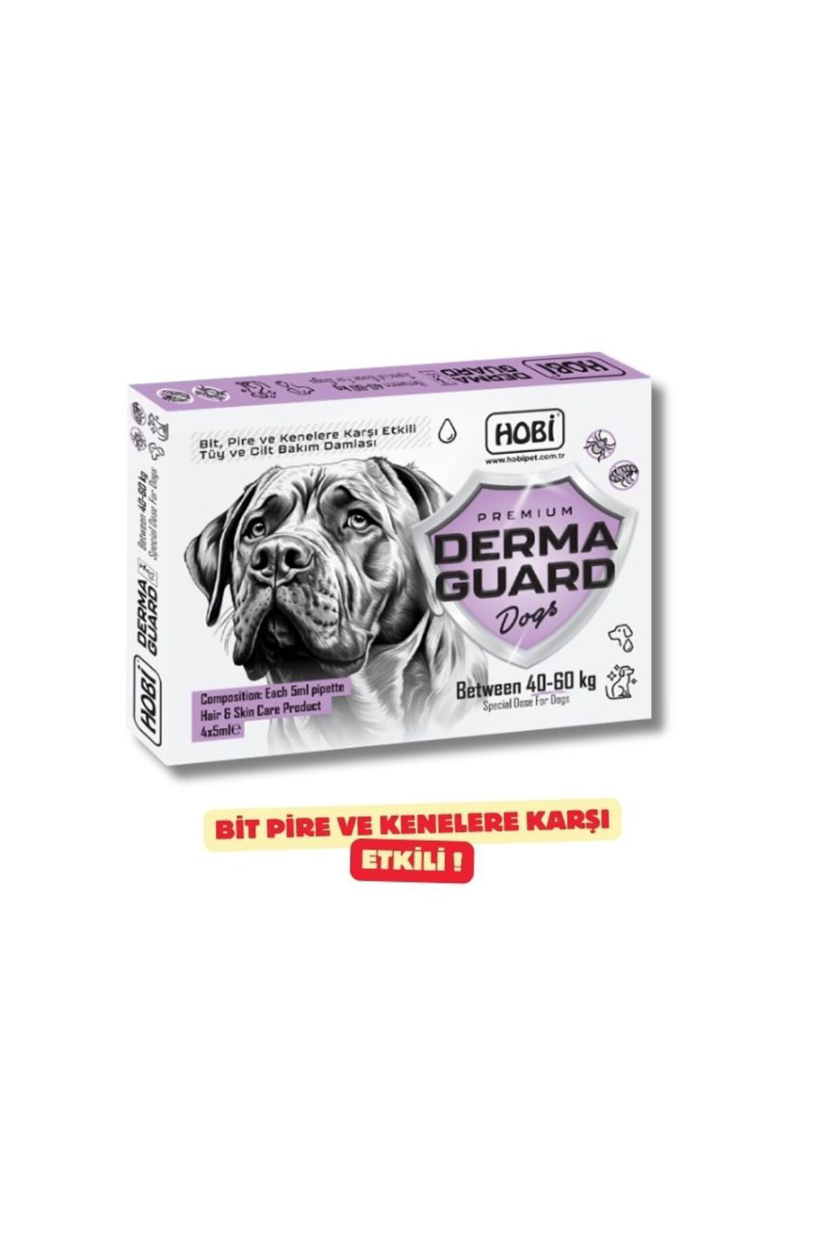 Hobi Derma Guard Damla 5 Ml - 40-60 Kg Köpekler İçin
