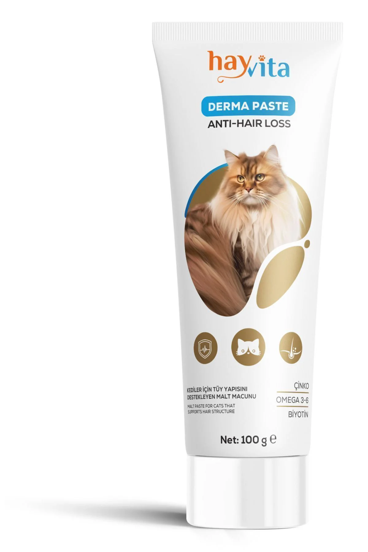 Derma Paste Anti Hair Loss - Kediler Için Tüy Yapısını Destekleye