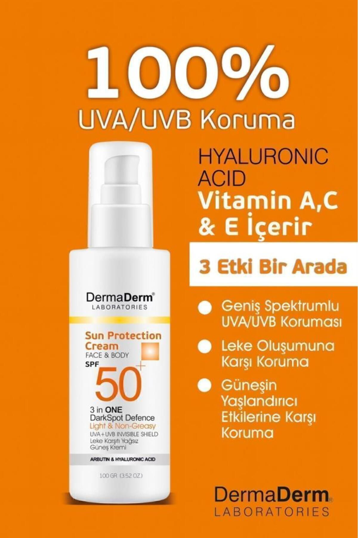 Dermaderm Face Ve Body 3 In 1 Darkspot Leke Karşıtı Kremi Spf 50 
