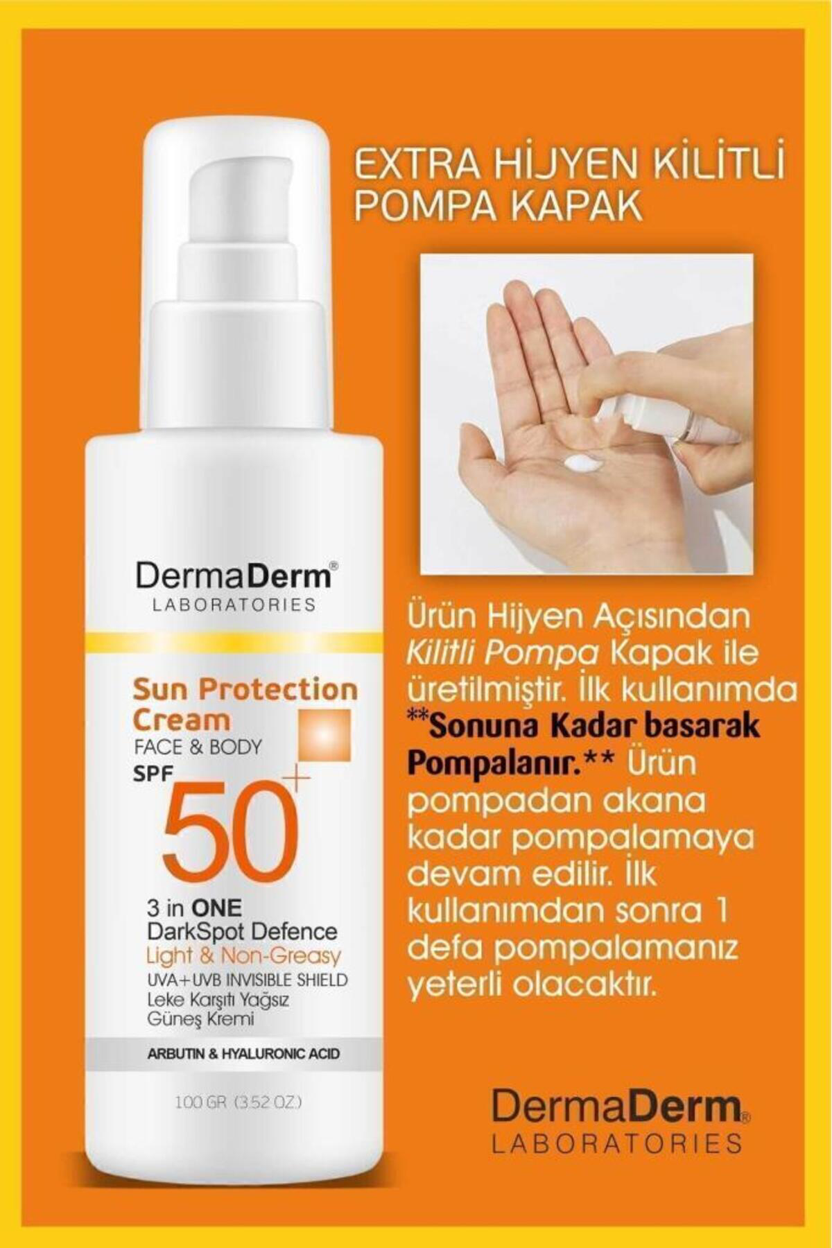 Dermaderm Face Ve Body 3 In 1 Darkspot Leke Karşıtı Kremi Spf 50 
